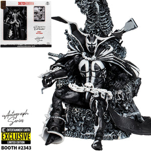 Spawn with Throne Sketch Edition Autograph Series SDCC Gold Label  7" Inch Scale Action Figure - McFarlane Toys (Entertainment Earth Exclusive)