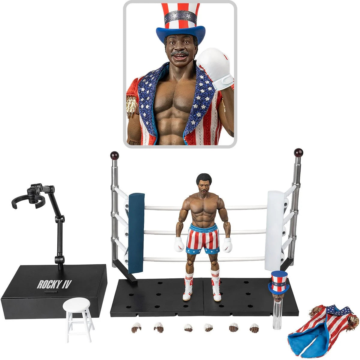 ROCKY IV APOLLO CREED フィギュア Rocky IV Apollo Creed Exquisite Super Series 1:12 Scale Action
