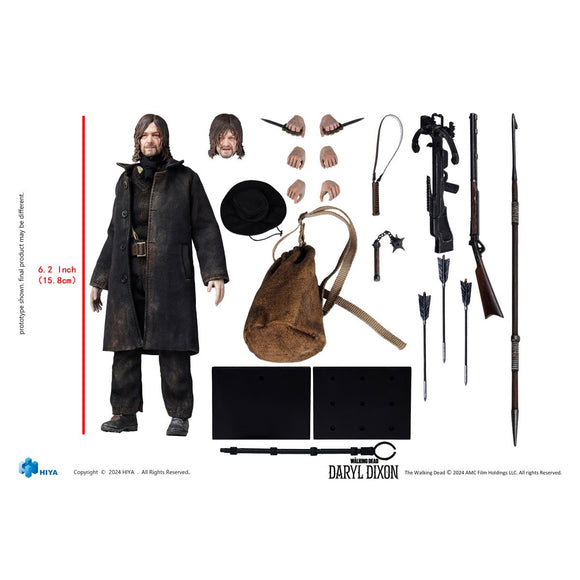 The Walking Dead Daryl Dixon Exquisite Super 1:12 Scale Action Figure - Hiya Toys