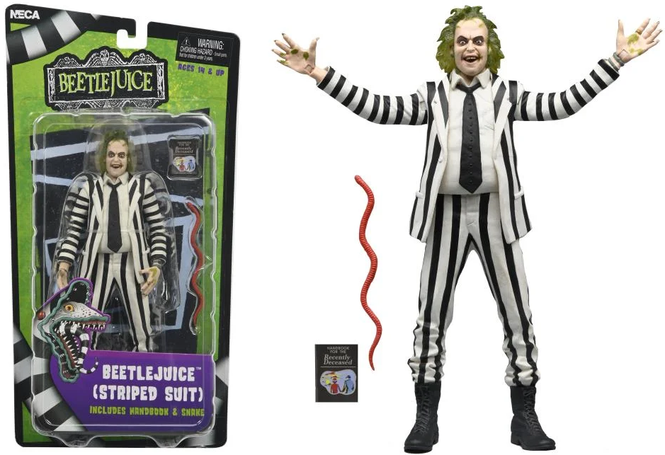 NECA Beetlejuice Action Figure - 7 Inch Scale 1988 Movie Collectible With Accessories