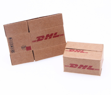 1/12 Scale Cardboard Boxes (DHL Style) (5pcs) - Suitable for 6'