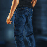 1/12 Fashion Jeans & Printed T-shirt Set - Clothes Suitable for 6'' Inch Action Figures