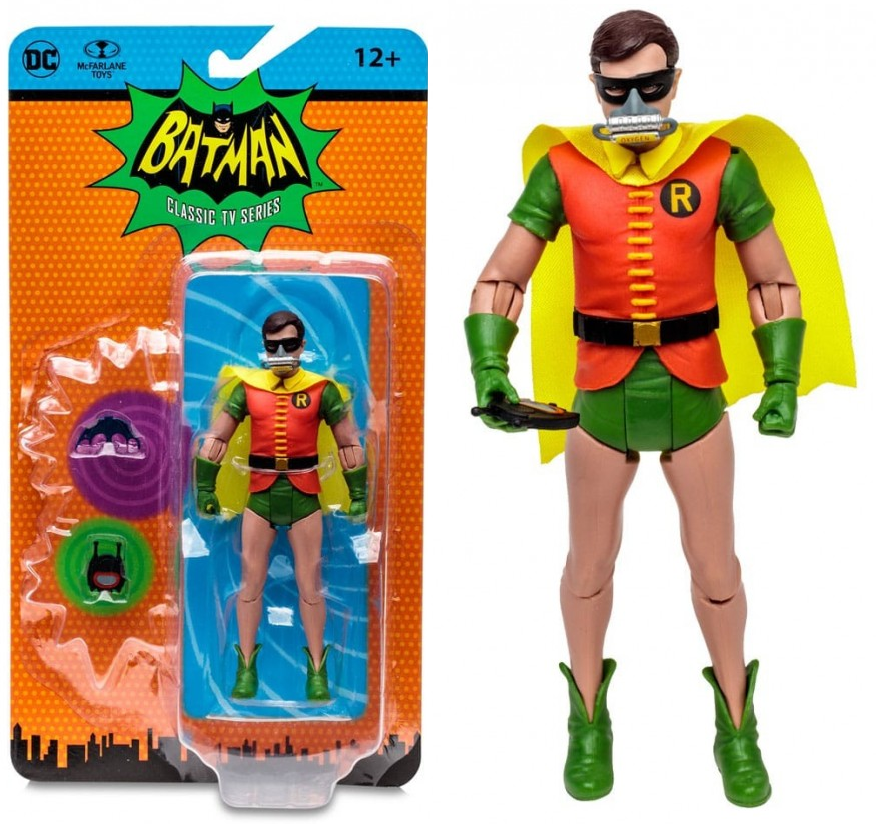 DC Retro Batman 66 Robin with Oxygen Mask 6 Inch Action Figure Mc Props Replicas