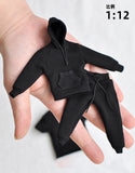1/12 Fashion 3pc Sweatpants Suit (Black) - Clothes Suitable for 6'' Inch Action Figures