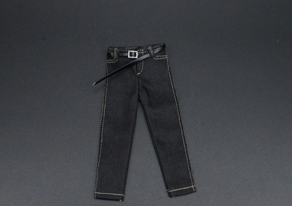 1/12 Fashion Jeans (Black) - Clothes Suitable for 6'' Inch Action Figures