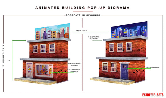 Animated Building Pop-Up 1:12 Scale Diorama - Extreme Sets
