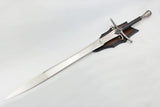 The Witcher - Geralt's One-Handed Wolf Style Sword with Wooden Plaque