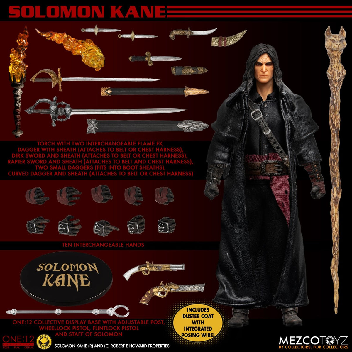 MEZCO ONE:12 COLLECTIVE Solomon Kane Action Figure (Mezco