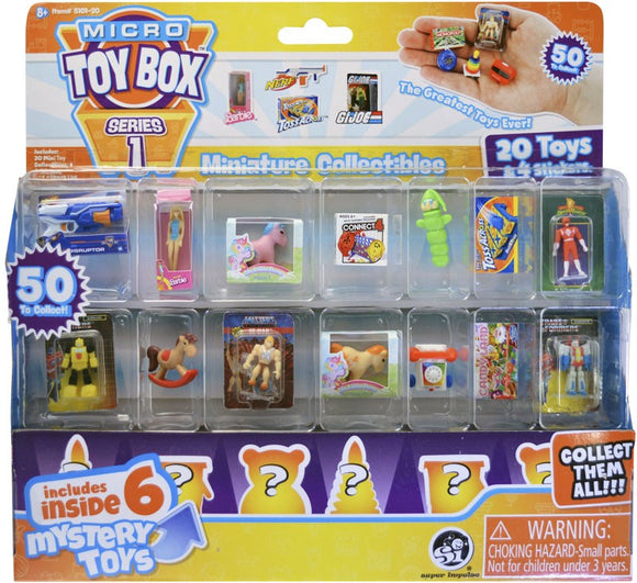 Micro Toy Box Miniature Collectibles 20 Pack Assortment