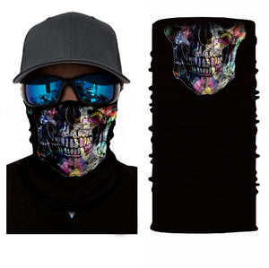 Psychedelic Skull Style Mask Motorcycle Biker Scarf Face Neck Bandana Ski Paintball Snood