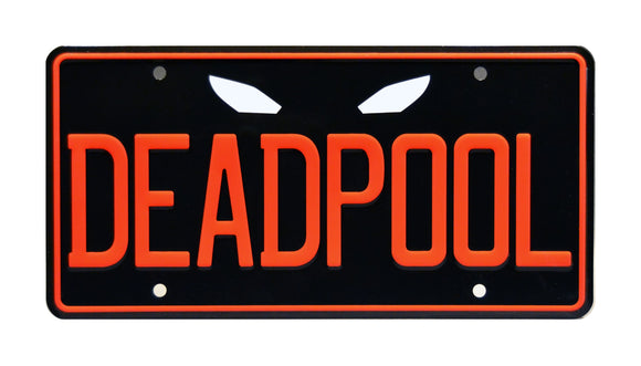 Deadpool Wade Wilson Metal Stamped Vanity License Plate