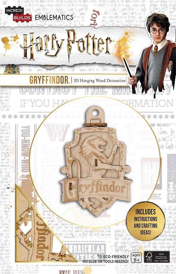 IncrediBuilds Emblematics: Harry Potter: Gryffindor Hanging Ornament