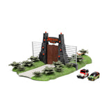 Jurassic Park Gate and Nano Hollywood Rides Vehicle Diorama - Jada