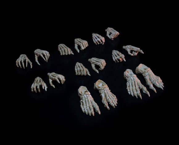 Mythic Legions: Skeletons Hands & Feet Pack - Four Horsemen