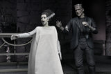 Universal Monsters - The Bride of Frankenstein 90th Anniversary The Monster and His Mate 7” Scale Action Figure 2-Pack (Black & White) - NECA