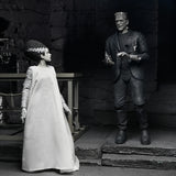 Universal Monsters - The Bride of Frankenstein 90th Anniversary The Monster and His Mate 7” Scale Action Figure 2-Pack (Black & White) - NECA