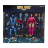 Sub-Zero vs Mileena (Mortal Kombat Klassic) Deluxe 2-Pack 7" Inch Scale Action Figures - McFarlane Toys