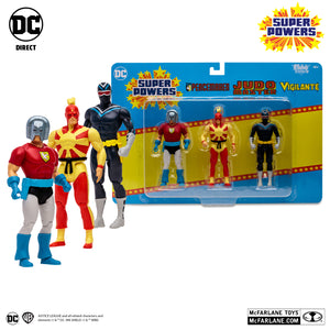 Super Powers Peacemaker, Judo Master, and Vigilante 4" Inch Scale Action Figure 3 Pack - (DC Direct) McFarlane Toys