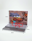 【Fext System X LMM X Grape Figure Workshop】1:12 "Street Scene" DIiorama -Set F Graffiti Wall - Fext Hobby
