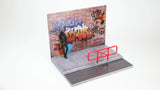【Fext System X LMM X Grape Figure Workshop】1:12 "Street Scene" DIiorama -Set F Graffiti Wall - Fext Hobby