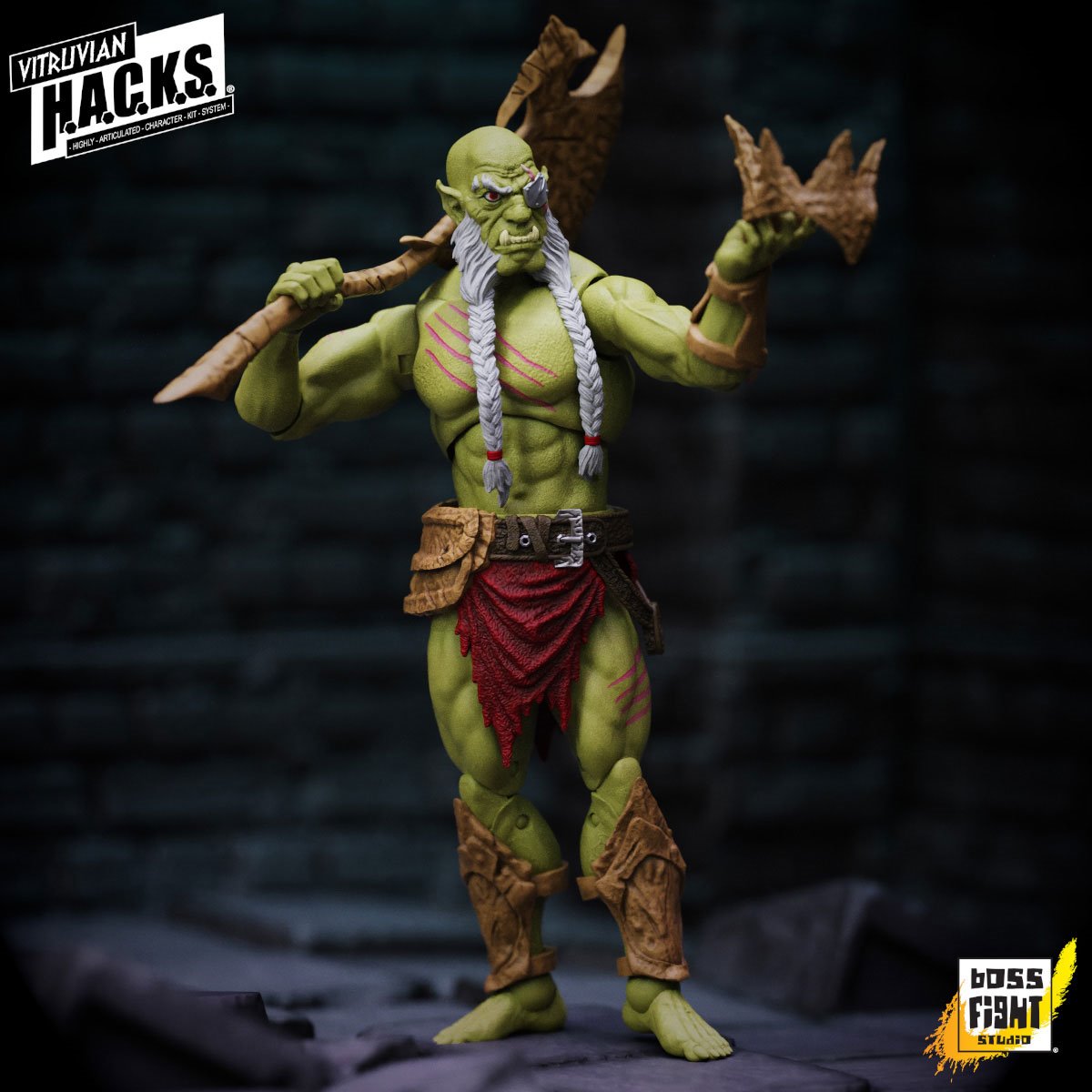 Vitruvian H.A.C.K.S. Fantasy Wave 8 Bur'Zagi Mighty Orc Sovran