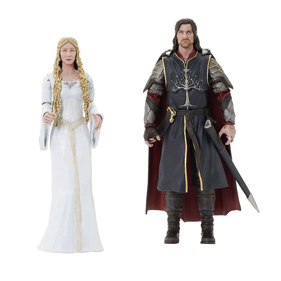 The Lord of the Rings Select Wave 10 Set of 2 (Aragorn & Lady Galadriel) Action Figures (Diamond Select Toys)