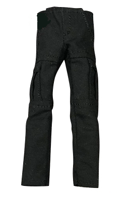 1/12 Fashion Combat Trousers (Black) - Clothes Suitable for 6'' Inch Action Figures