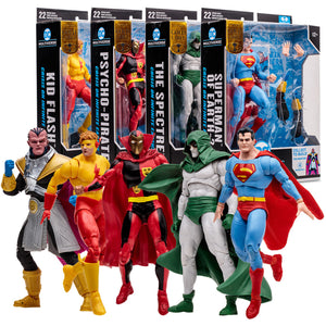 DC Multiverse Crisis on Infinite Earths Full Wave (Set of 4) w/Monitor (Gold Label) 7" Inch Scale Action Figures - McFarlane Toys (McFarlane Toys Store Exclusive)