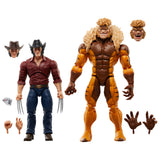 Wolverine 50th Anniversary Marvel Legends Logan vs Sabretooth 6" Inch Action Figure 2 Pack- Hasbro