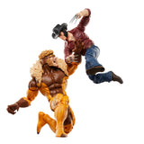 Wolverine 50th Anniversary Marvel Legends Logan vs Sabretooth 6" Inch Action Figure 2 Pack- Hasbro