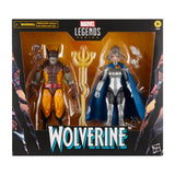 Wolverine 50th Anniversary Marvel Legends Wolverine and Lilandra Neramani 6" Inch Action Figure 2 Pack- Hasbro