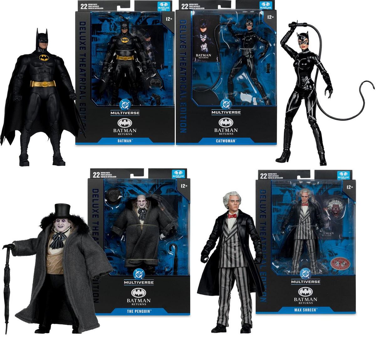 Batman Return Props DC Multiverse Batman Returns Full Wave (Batman, Catwoman, The Penguin ...
