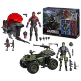 G.I. Joe Classified Series #218, Snake Eyes & Varmint ATV Vs. Stealth Viper & Cobra Stealth Flight Pod (Trubble Bubble) 6" Inch Action Figure - Hasbro