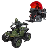 G.I. Joe Classified Series #218, Snake Eyes & Varmint ATV Vs. Stealth Viper & Cobra Stealth Flight Pod (Trubble Bubble) 6" Inch Action Figure - Hasbro