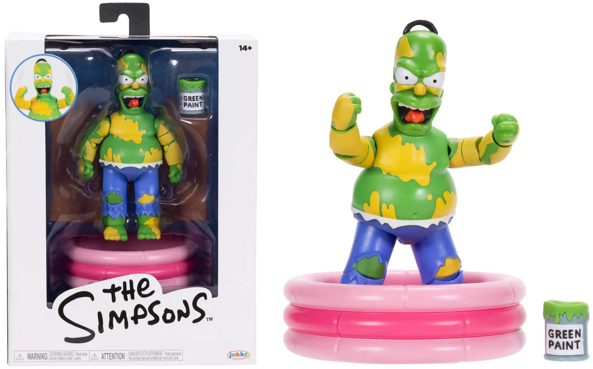 Simpson Props The Simpsons Furious Homer 5 inch Scale Action Figure - Jakks Pacific ...