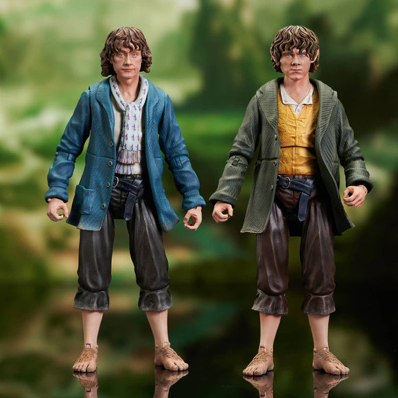 The Lord of the Rings Select Wave 7 Set of 2 (Merry & Pippin) Action Figures (Diamond Select Toys)