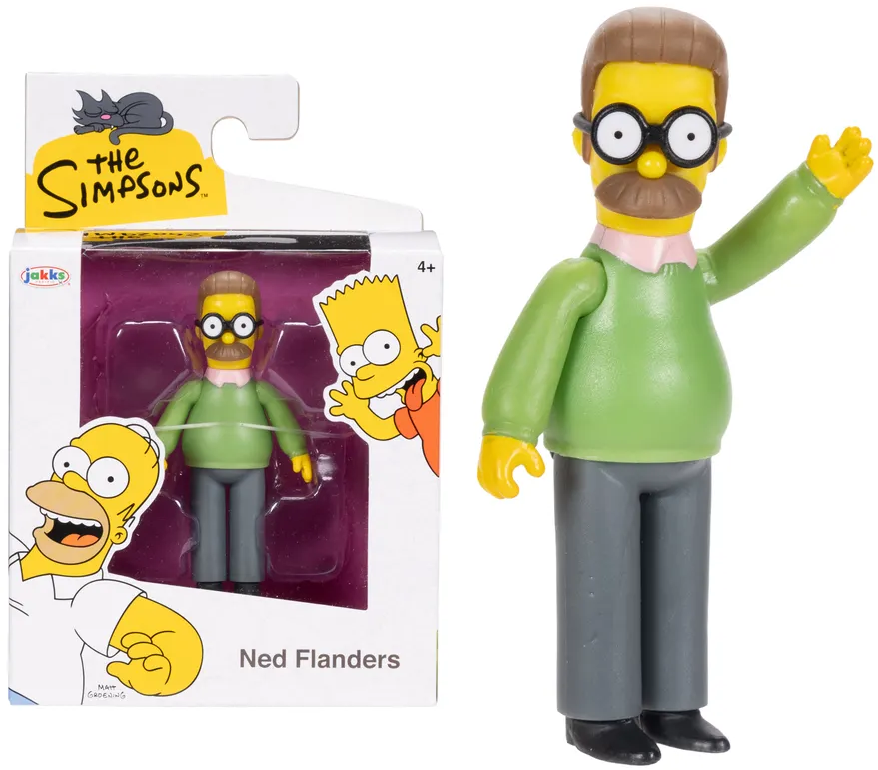 Simpson Props The Simpsons Ned Flanders 2 1/2-inch Scale Action Figure - Jakks Pacif ...