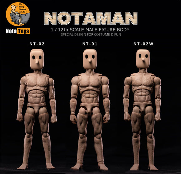 NOTA TOY Notaman 1/12 Scale Action Figure Body with Square Head