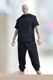 1/12 Fashion 3pc Sweatpants Suit (Black) - Clothes Suitable for 6'' Inch Action Figures