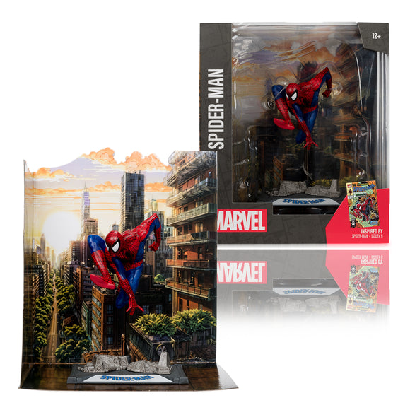 Marvel Collection Spider-Man (Spider-Man #6) 1:10th Scale Posed Figure w/Scene - McFarlane Toys *SALE!*