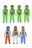 Teenage Mutant Ninja Turtles (1987 Cartoon) x Ben Cooper Costume Kids Collection Series 11 Bundle (Donatello, Leonard, Michelangelo, Raphael, Bebop, Rocksteady & Shredder) 6" Inch Scale Action Figures - NECA