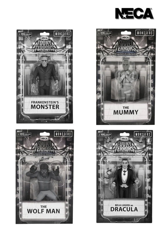 Universal Monsters - Toony Terrors Silver Screen Edition (Series 10) (Set of 4) 6” Scale Action Figures - NECA