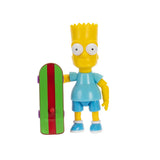 The Simpsons Bart with Blue Shirt and Skateboard 5" inch Scale Action Figure - Jakks Pacific