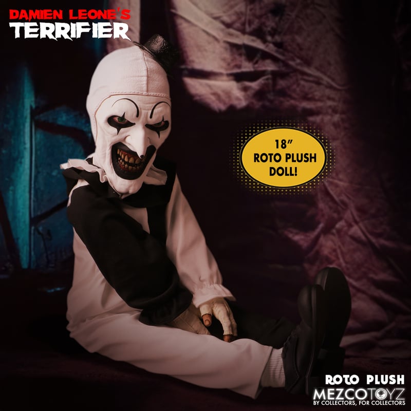 Terrifier Art the Clown Mezco Designer Series (MDS) Roto Plush Doll ...