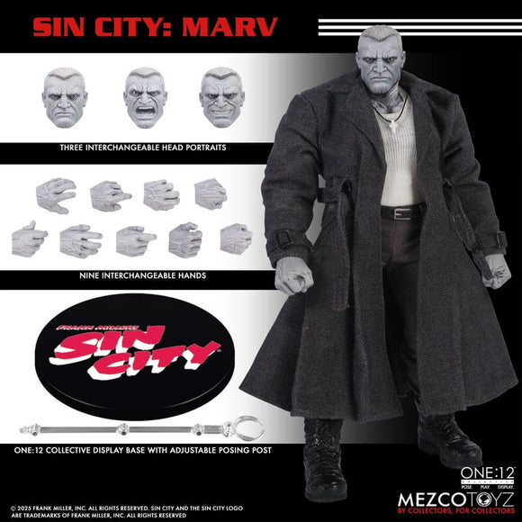 Sin City: Marv One:12 Collective Action Figure - Mezco