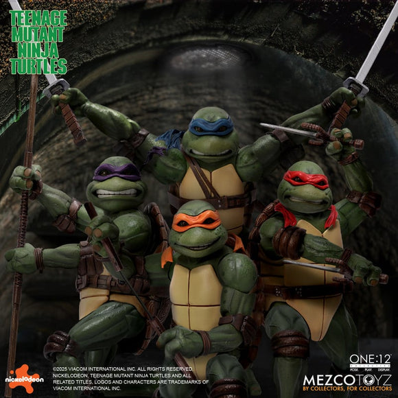 Teenage Mutant Ninja Turtles (1990) Boxed Set One:12 Collective Action Figures - Mezco Toyz
