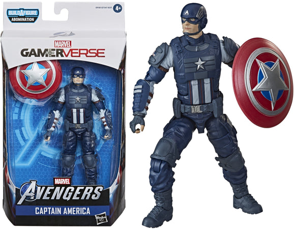 Avengers Video Game Marvel Legends 6 Inch Captain America Action Figure + BAF - Hasbro