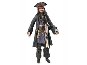 Pirates of the Caribbean Jack Sparrow Deluxe 7" Inch Action Figure - Diamond Select Toys