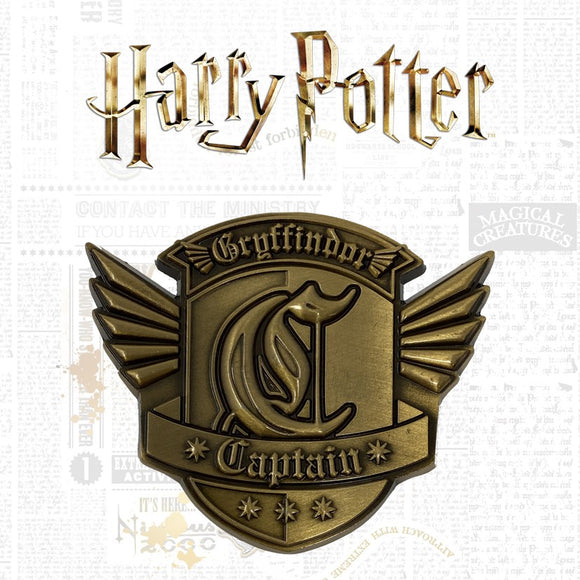 Harry Potter Gryffindor Quidditch Captain Plaque Medallion Limited Edition 9,995pcs Worldwide! Officially Licensed - Fanattik