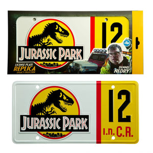 Official Jurassic Park "Dennis Nedry" - License Plate - Doctor Collector